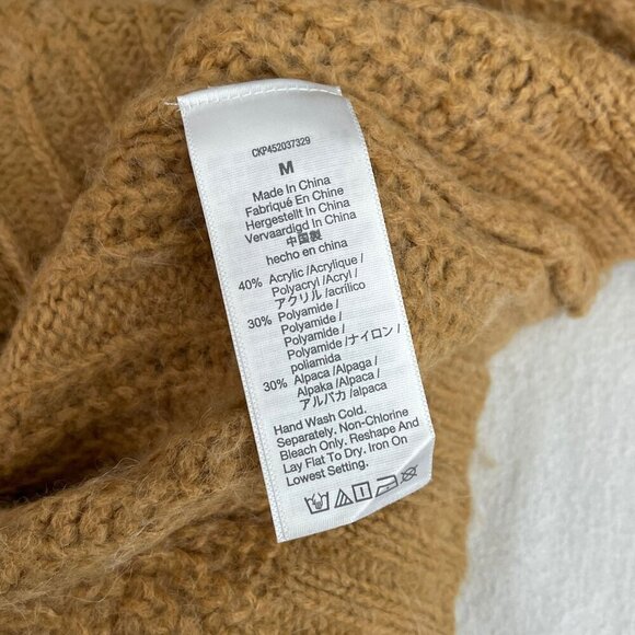 Madewell Charley Pullover Sweater Knit Crop Boxy Fit Heather Honeysuckle Women M - Picture 11 of 15